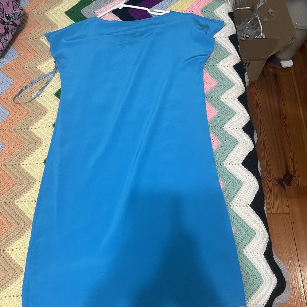 Lauren Ralph Lauren Blue Sleek Dress